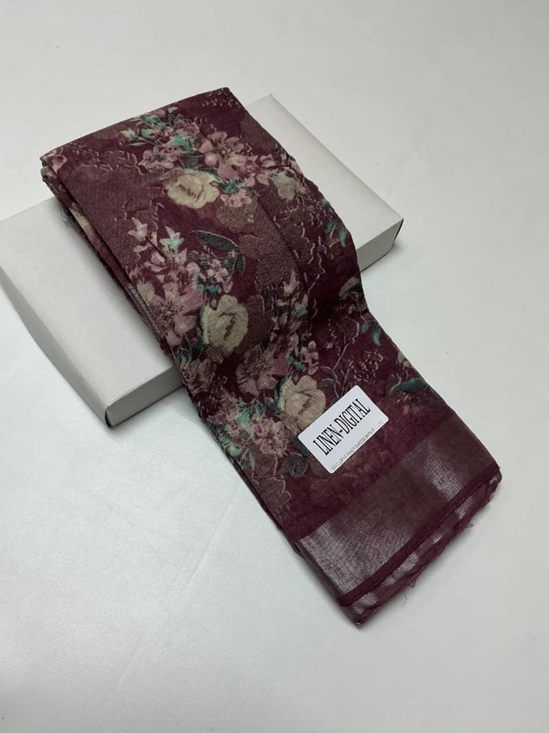 Premium Linen Cotton Saree