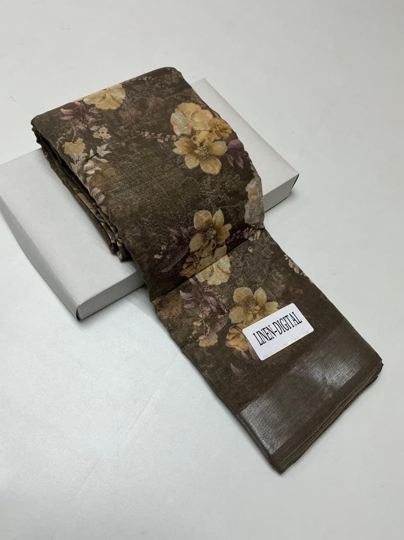 Premium Linen Cotton Saree