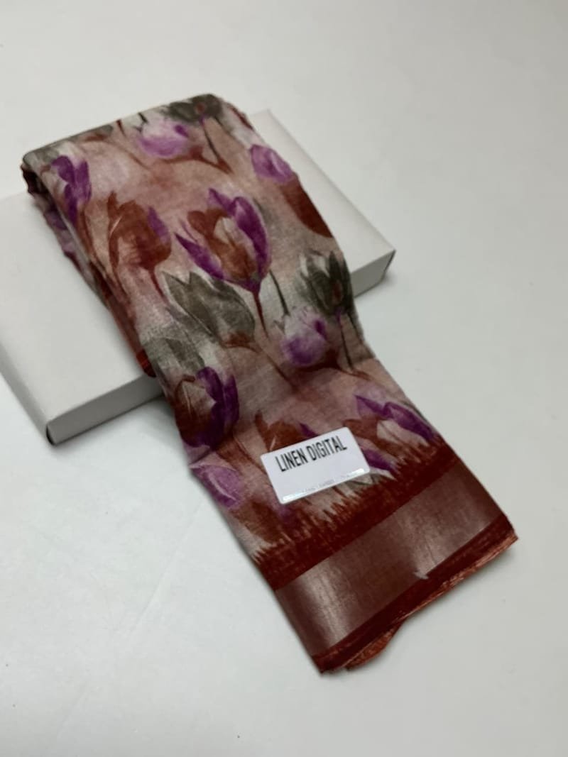 Premium Linen Cotton Saree