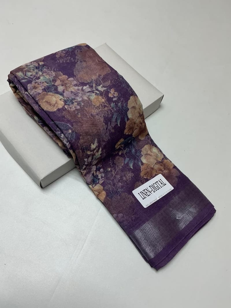 Premium Linen Cotton Saree