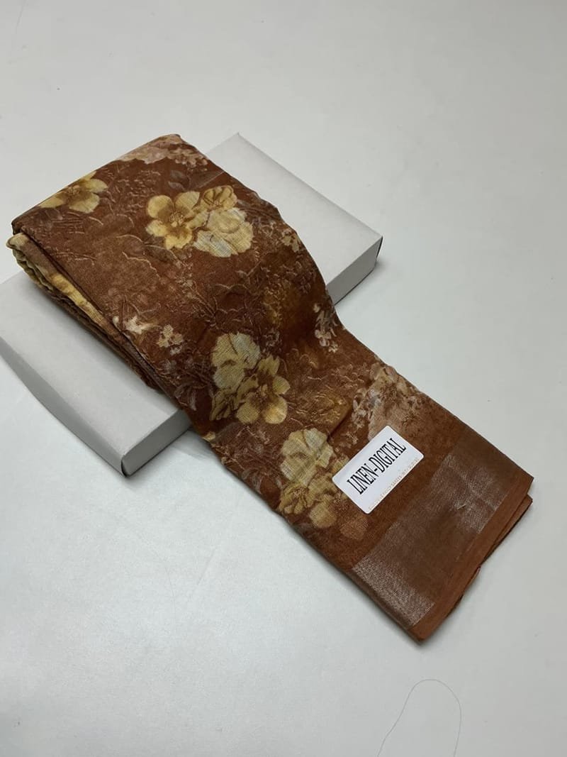 Premium Linen Cotton Saree