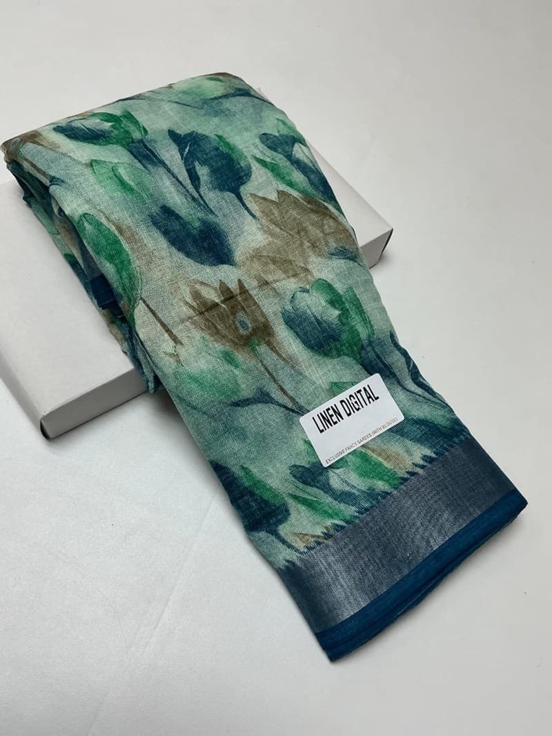 Premium Linen Cotton Saree