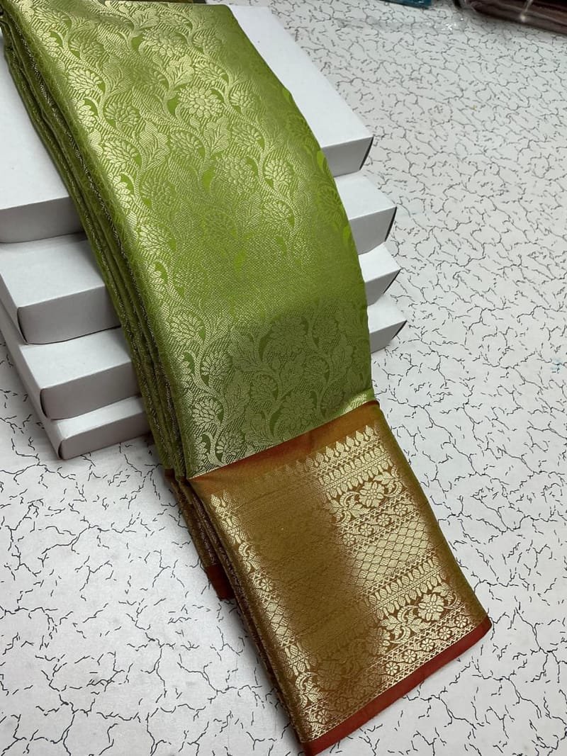 Premium Semi Kanchipuram Banarasi Bridal Saree