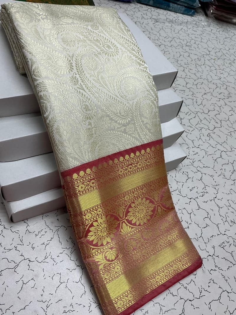Premium Semi Kanchipuram Banarasi Bridal Saree