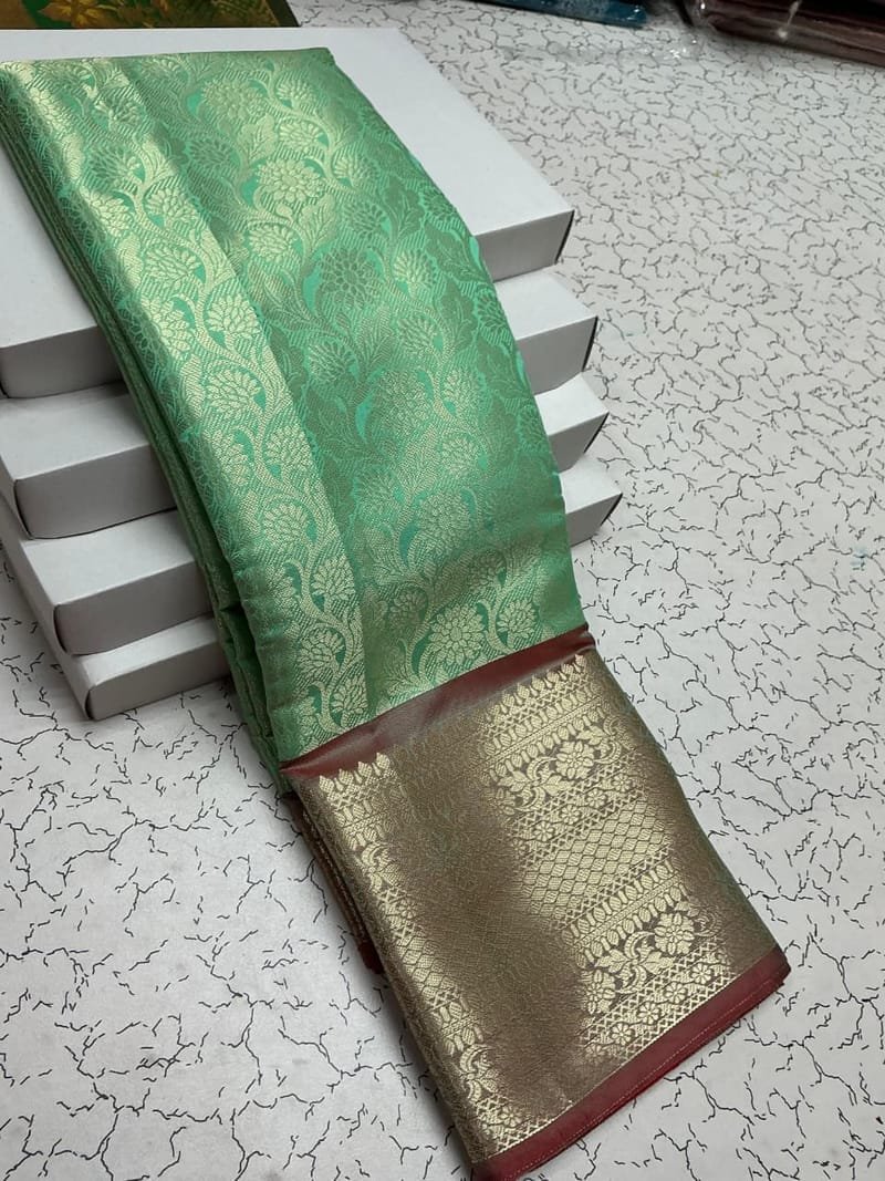 Premium Semi Kanchipuram Banarasi Bridal Saree