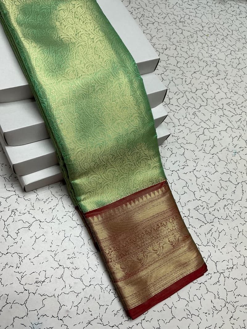 Premium Semi Kanchipuram Banarasi Bridal Saree