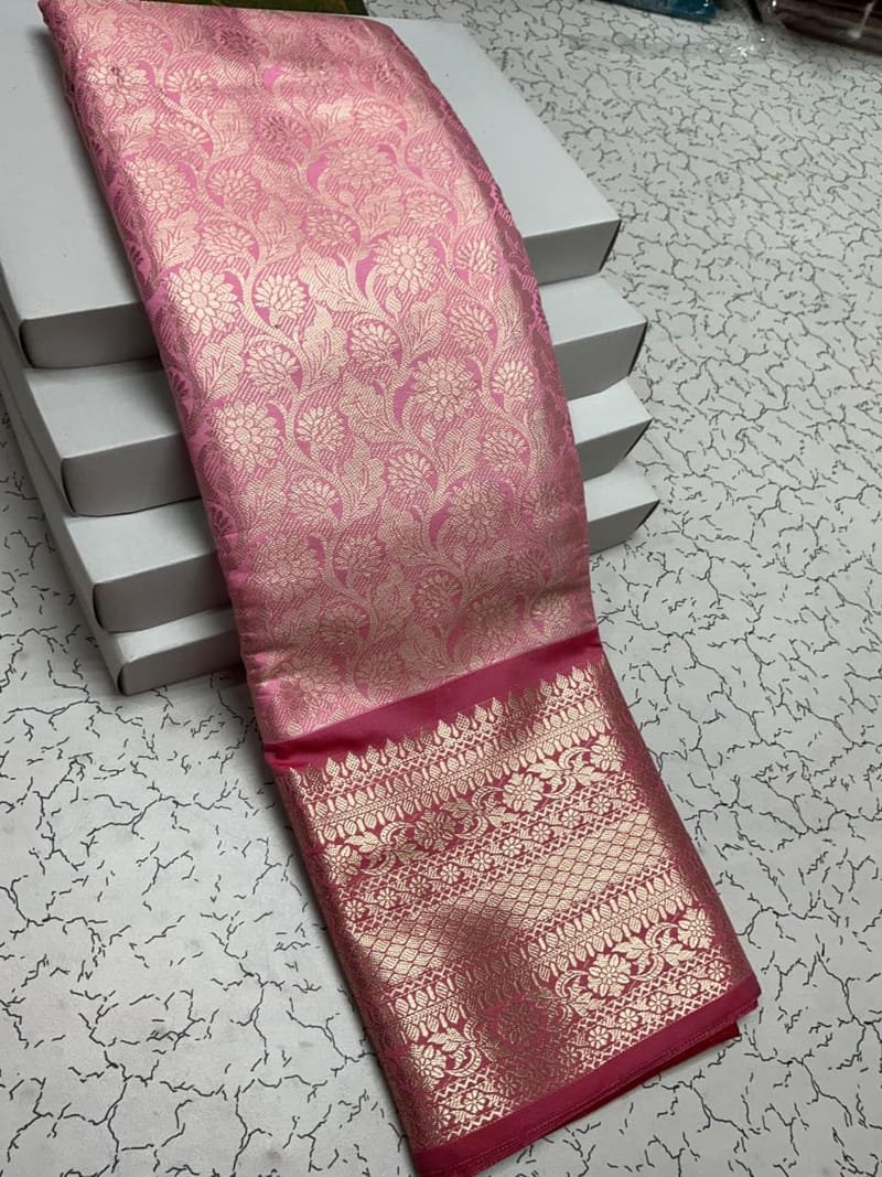 Premium Semi Kanchipuram Banarasi Bridal Saree