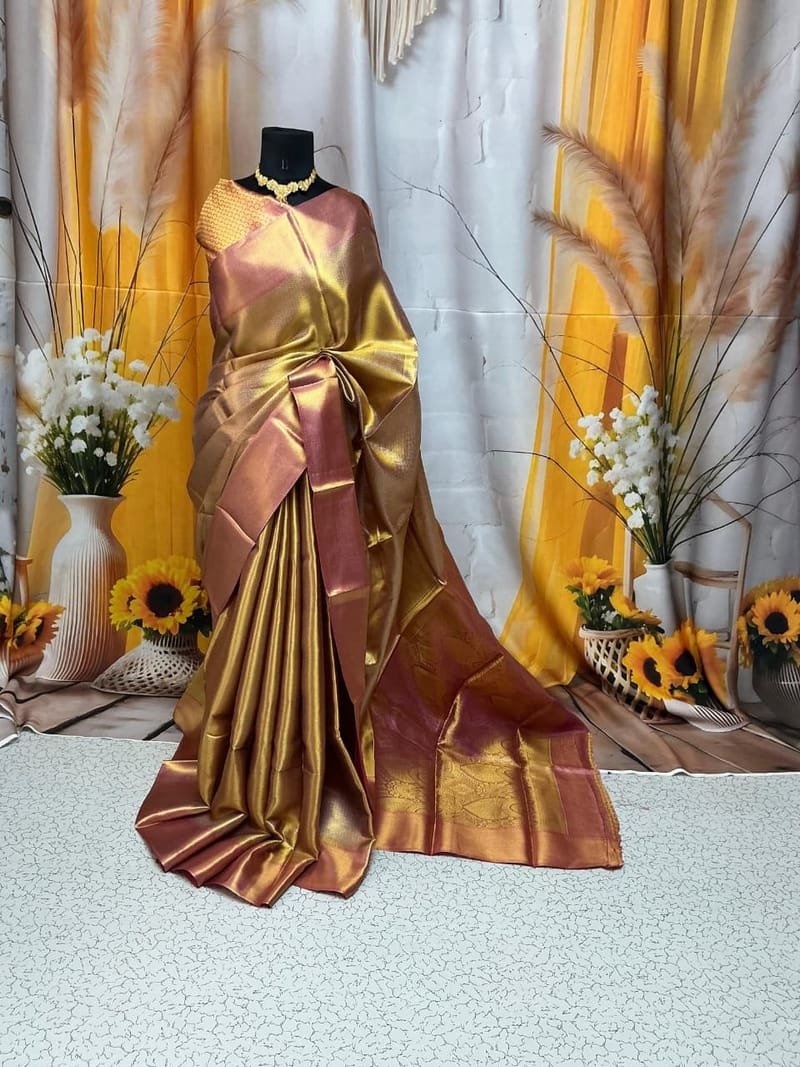 Premium Semi Kanchipuram Banarasi Bridal Saree