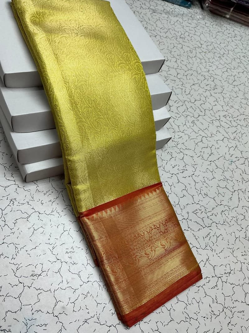 Premium Semi Kanchipuram Banarasi Bridal Saree
