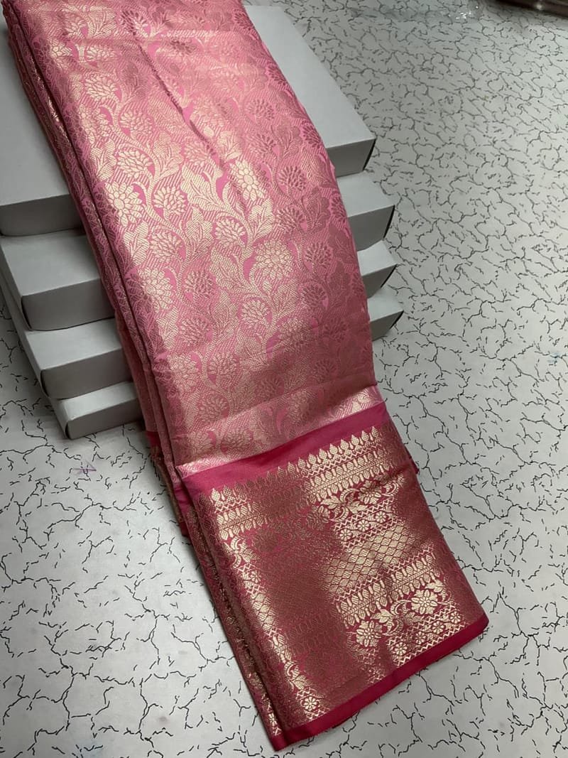 Premium Semi Kanchipuram Banarasi Bridal Saree