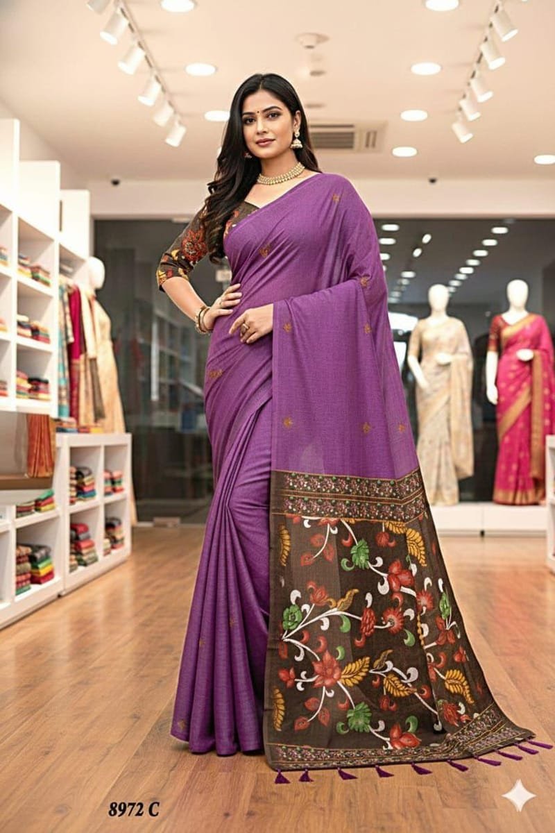 Vastra Sarees - Soft Lenen Cotton