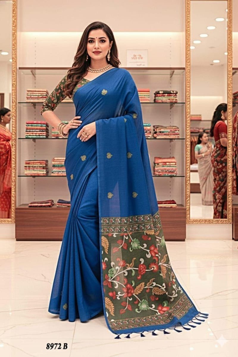 Vastra Sarees - Soft Lenen Cotton