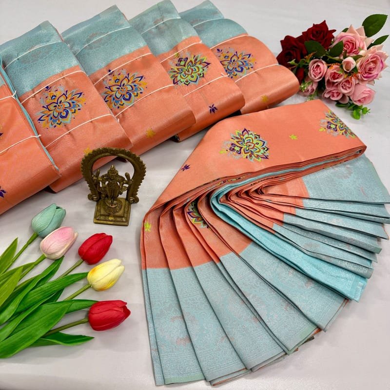 Digital Meena Tissue Saree