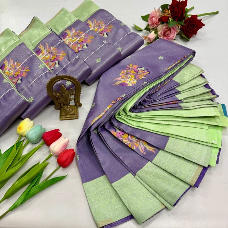 Digital Meena Tissue Saree