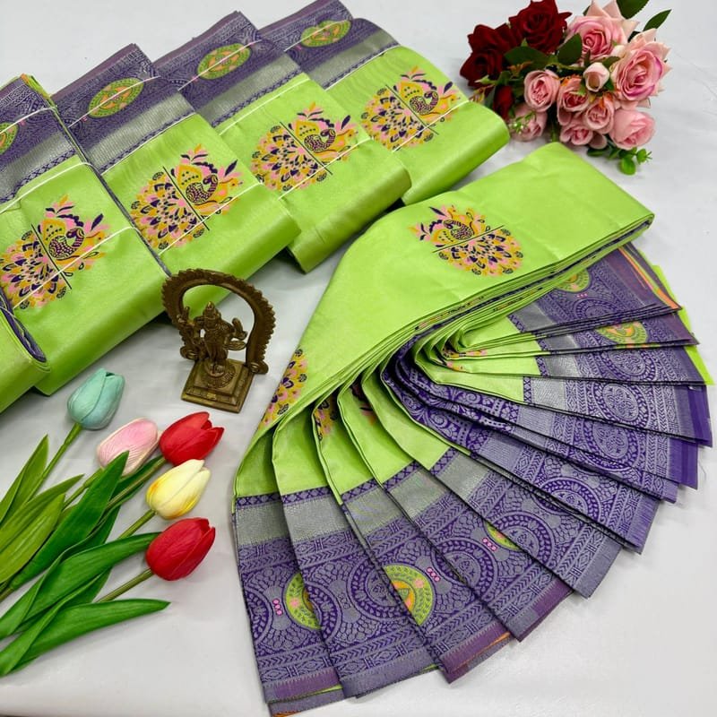 Digital Meena Tissue Saree