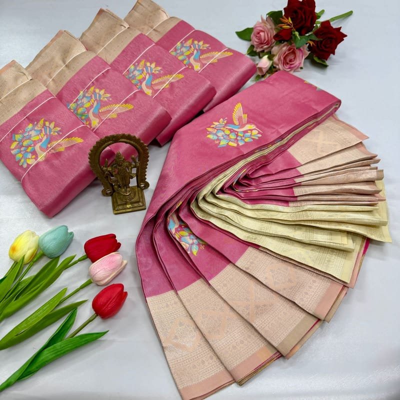 Digital Meena Tissue Saree