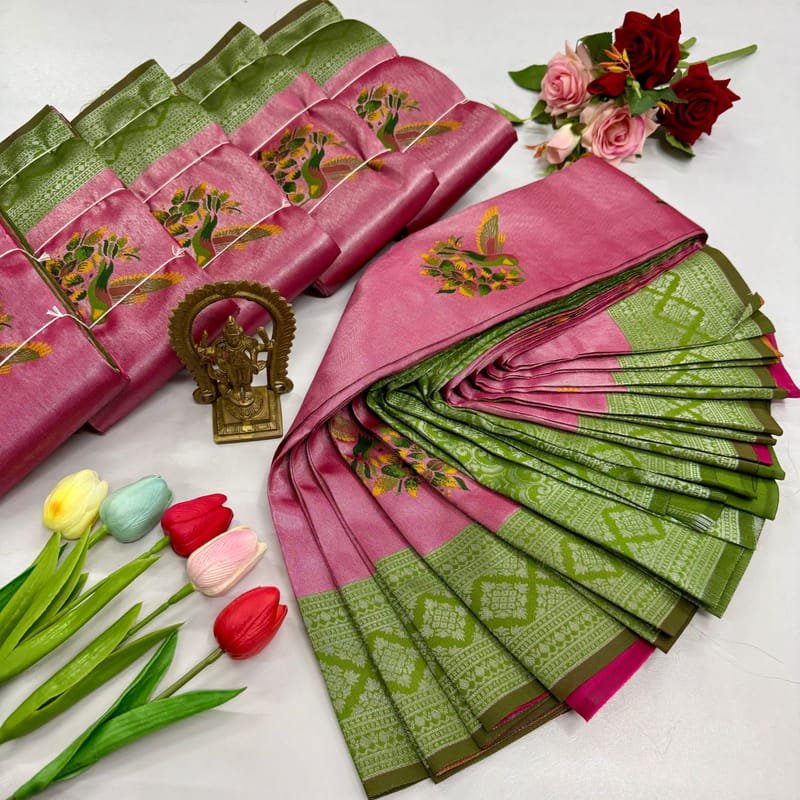 Digital Meena Tissue Saree