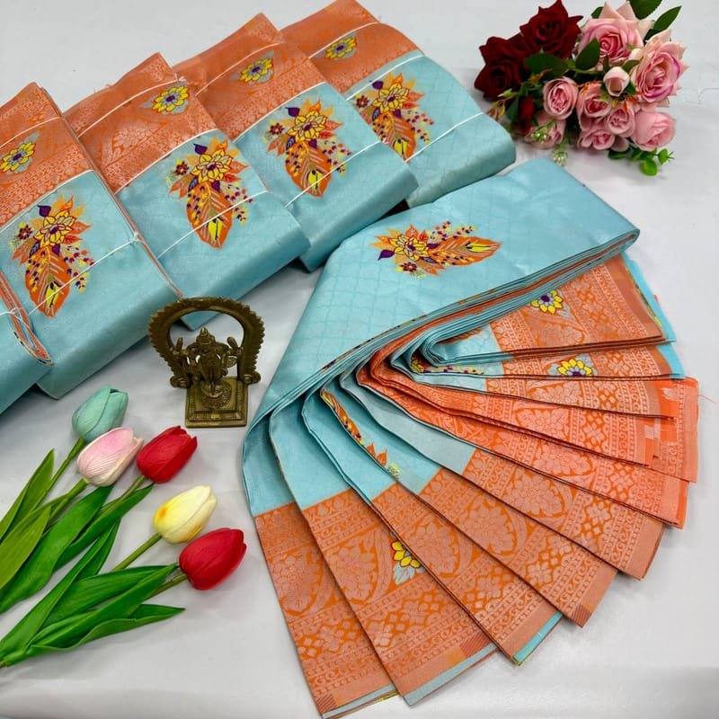 Digital Meena Tissue Saree