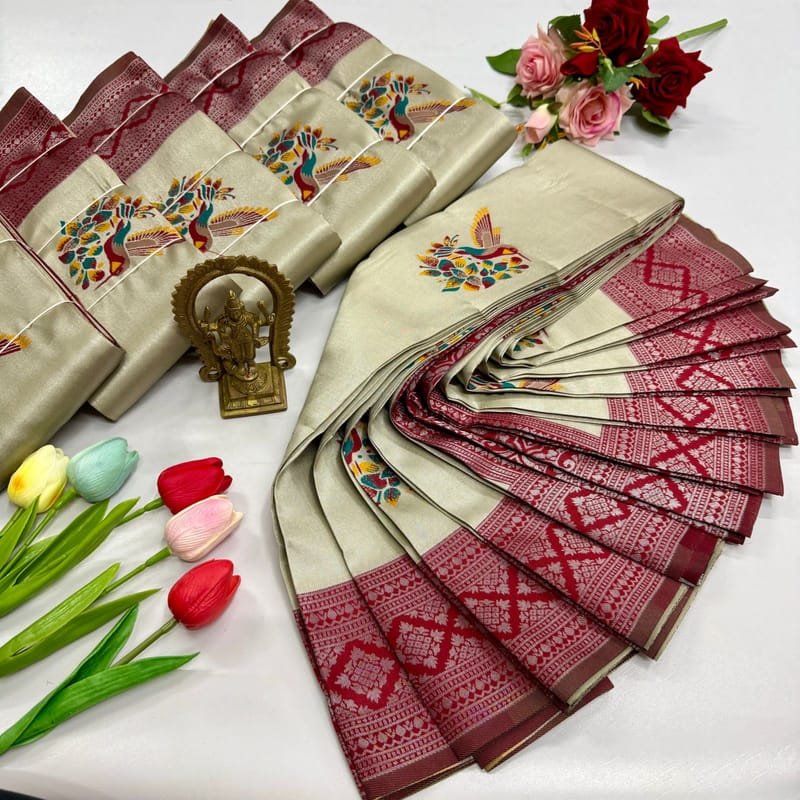 Digital Meena Tissue Saree