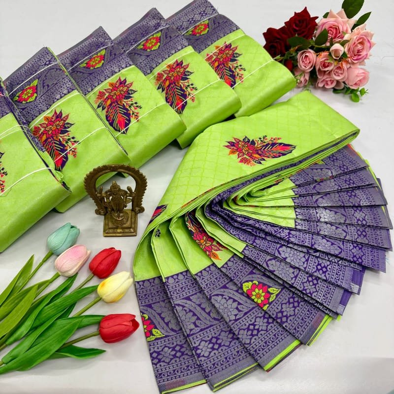 Digital Meena Tissue Saree