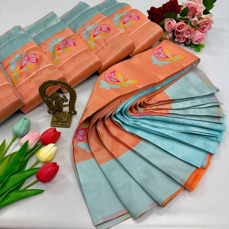 Digital Meena Tissue Saree