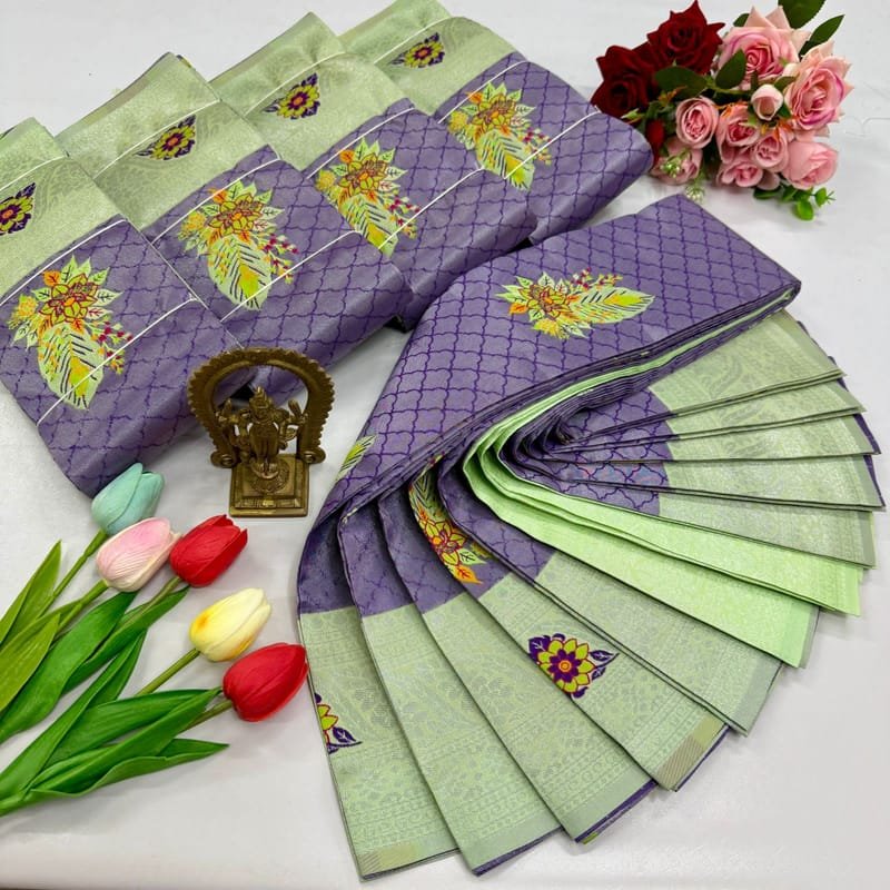 Digital Meena Tissue Saree