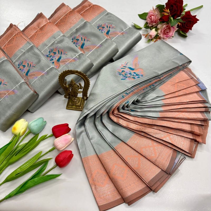 Digital Meena Tissue Saree