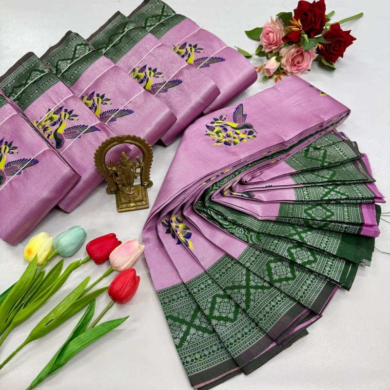 Digital Meena Tissue Saree