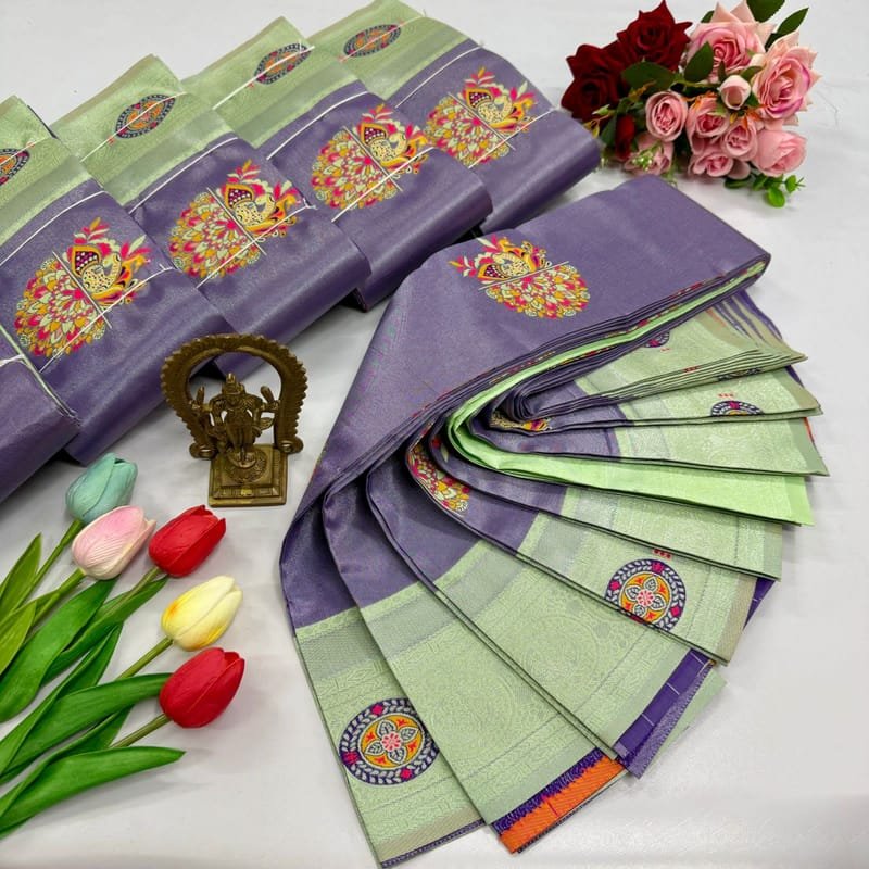 Digital Meena Tissue Saree