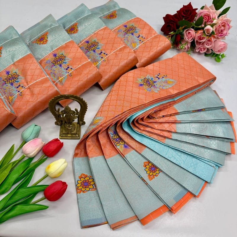 Digital Meena Tissue Saree