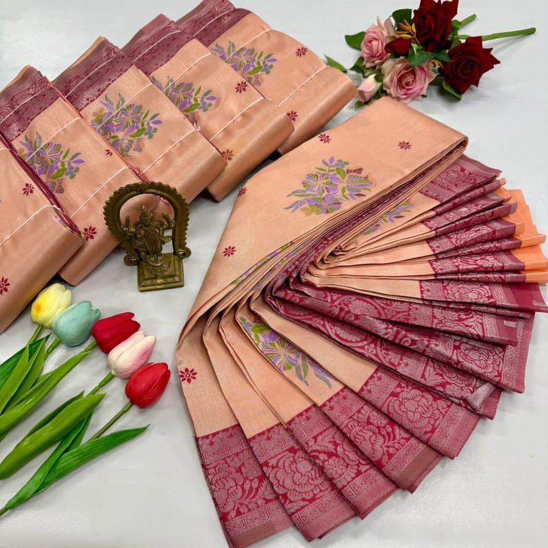 Digital Meena Tissue Saree