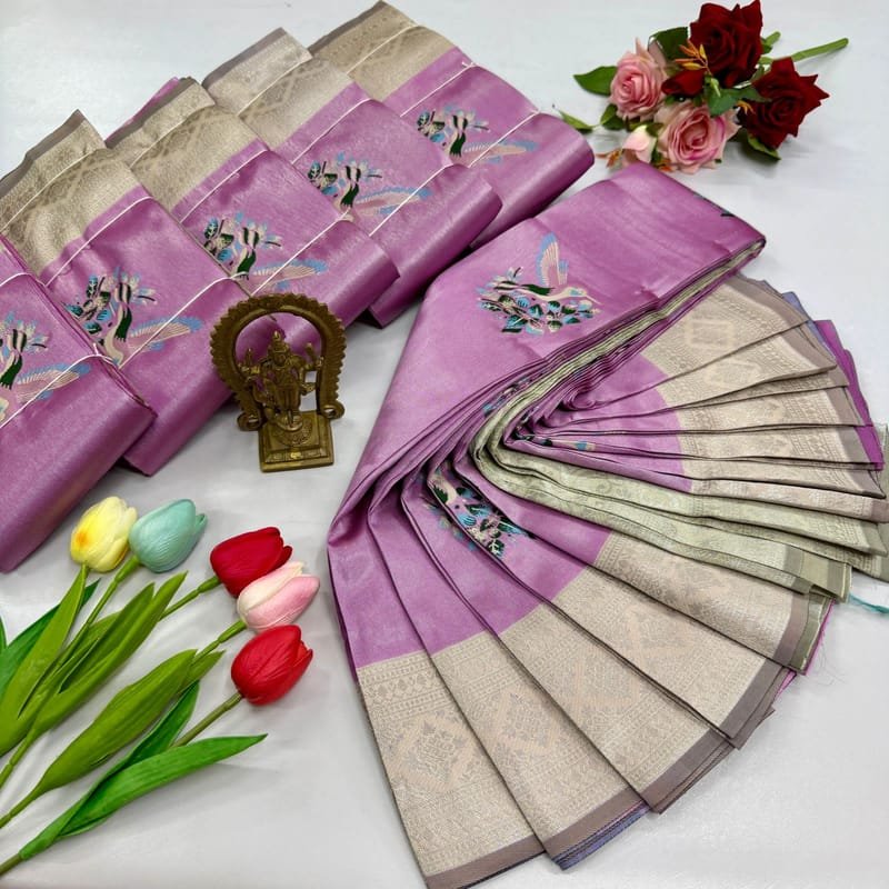 Digital Meena Tissue Saree