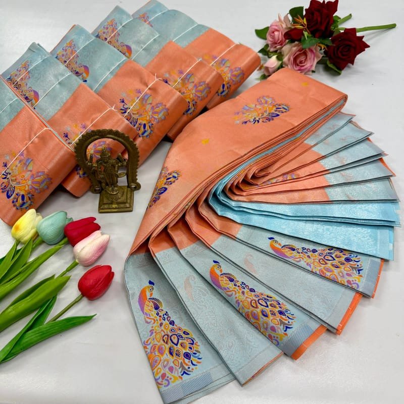 Digital Meena Tissue Saree