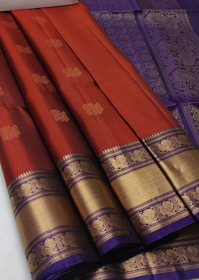 Kanchi Style Border Soft Silk Saree