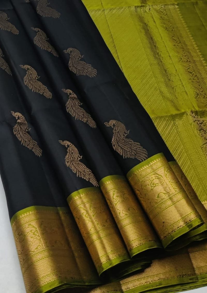 Kanchi Style Border Soft Silk Saree