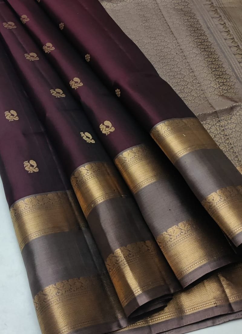 Kanchi Style Border Soft Silk Saree