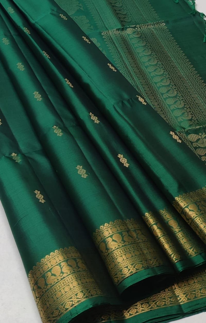Kanchi Style Border Soft Silk Saree