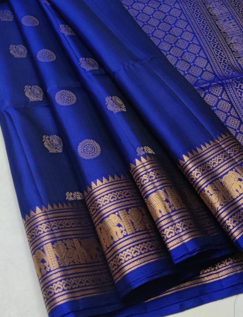 Kanchi Style Border Soft Silk Saree