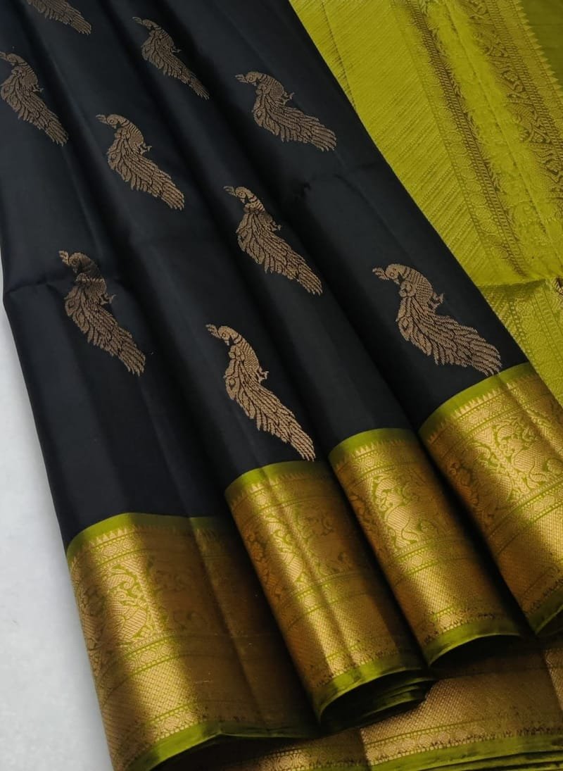 Kanchi Style Border Soft Silk Saree