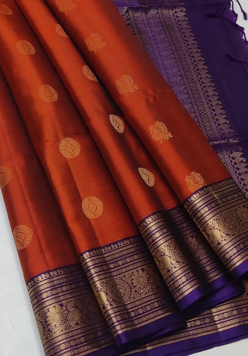 Kanchi Style Border Soft Silk Saree