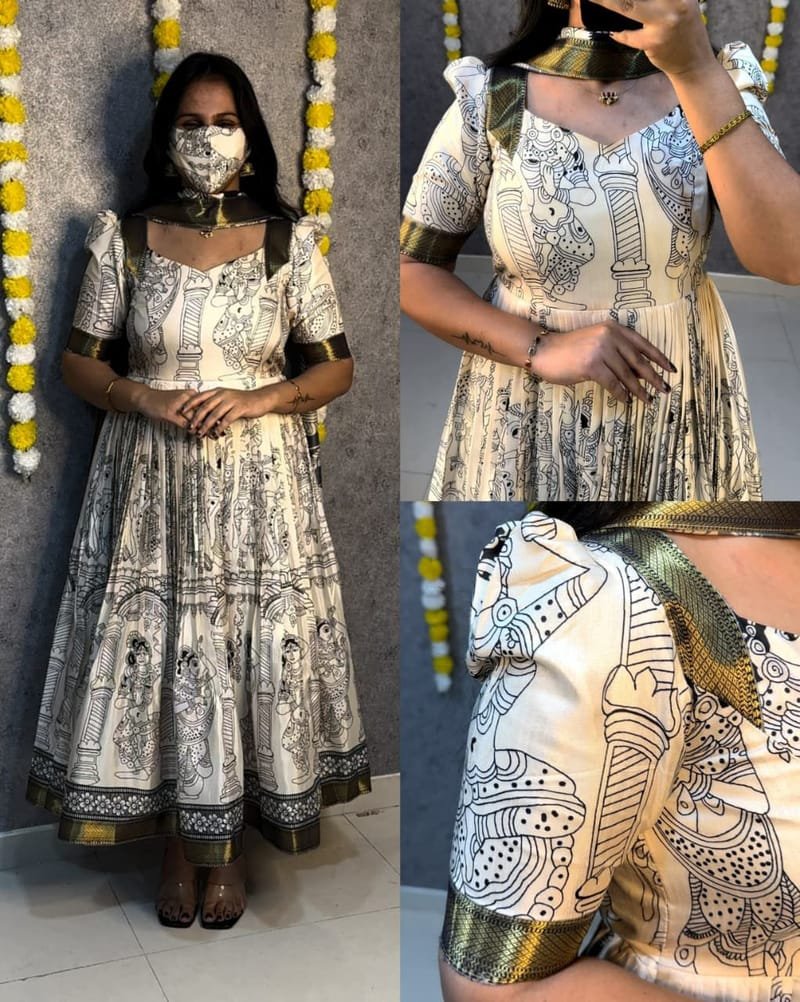 Telugu Bigboss Ritu Choudhary Kalamkari Anarkali
