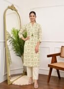Khadi Cotton Co-ord Set - Geometric Motif - KK Fashion Mart